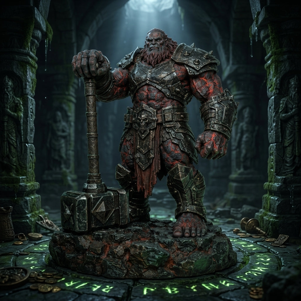 Moltenhide Fire Giant-Detailed Sculpt Miniature for RPG, Display & Collection