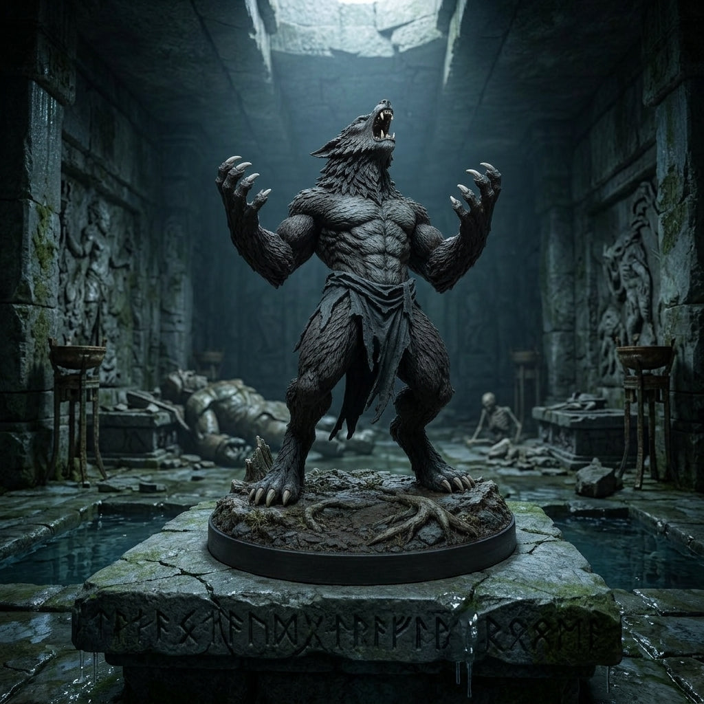 Moonrend Werewolf-Detailed Sculpt Miniature for RPG, Display & Collection