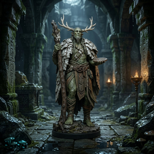 Moonsong Firbolg Druid-Detailed Sculpt Miniature for RPG, Display &amp; Collection
