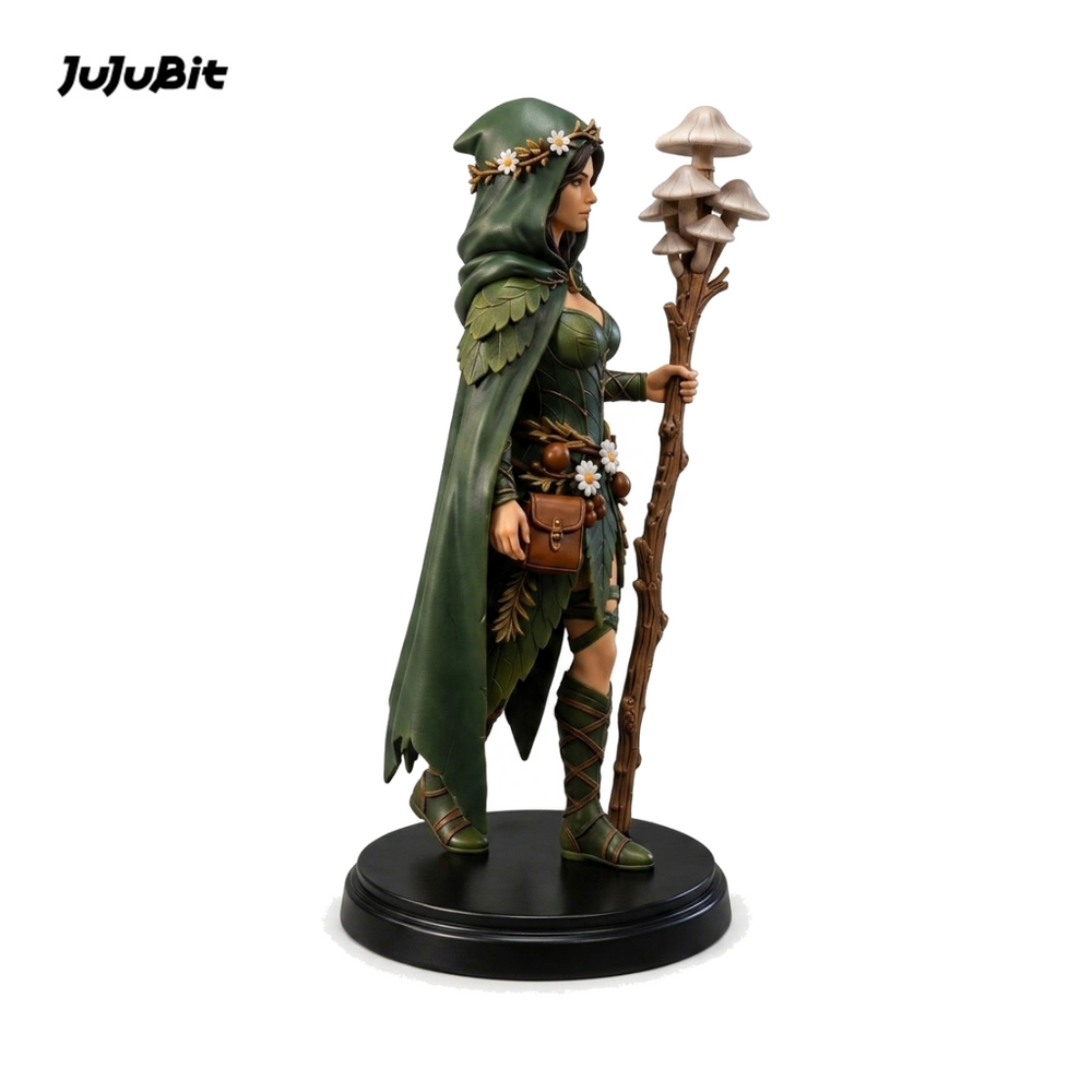 Mossveil Druid-Detailed Sculpt Miniature for RPG, Display & Collection