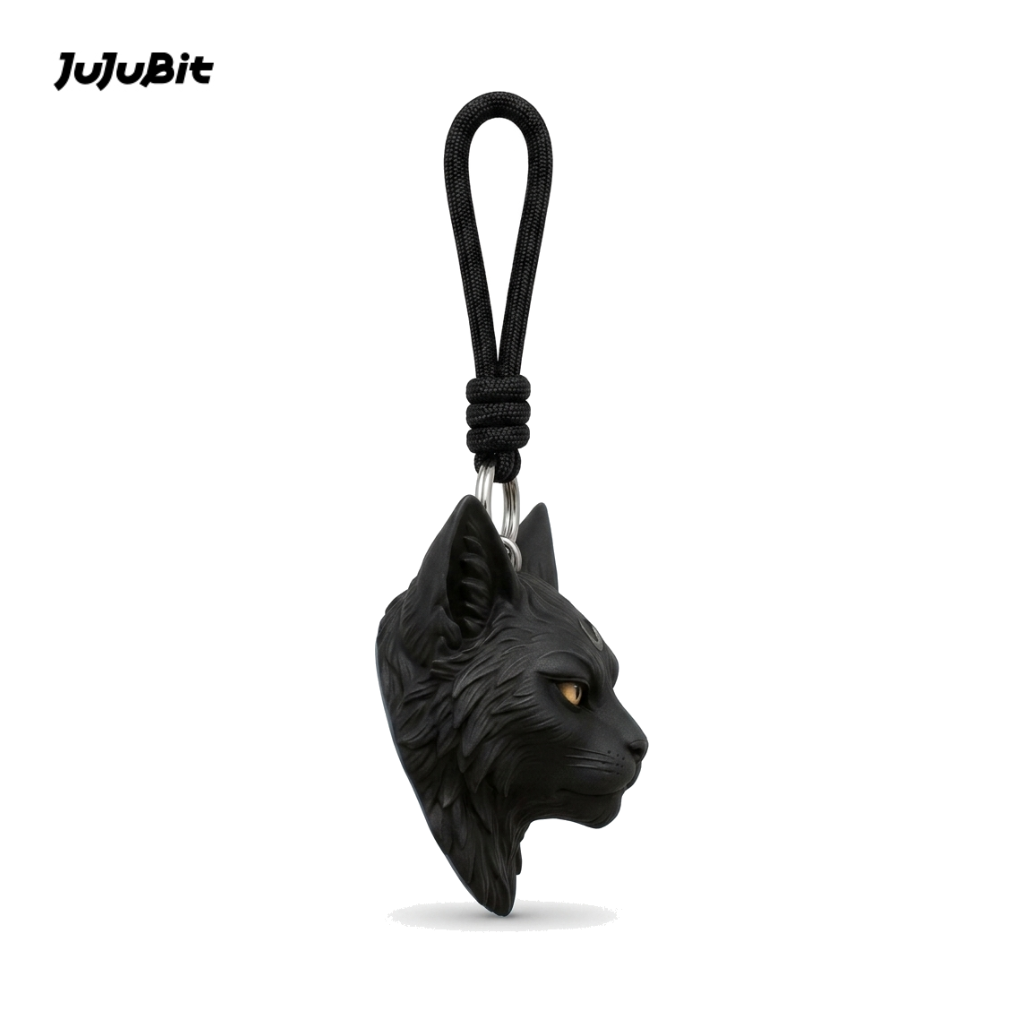 Mystic Black Cat Keychain