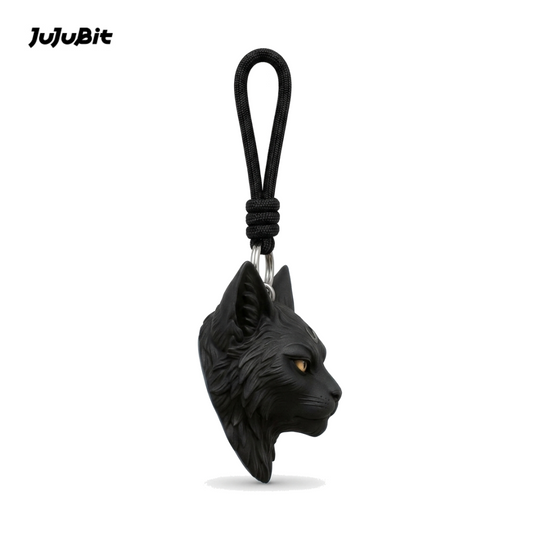 Mystic Black Cat Keychain
