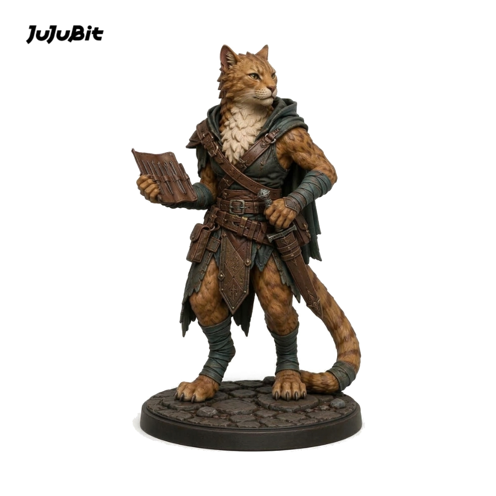 Nightpaw Tabaxi Rogue-Detailed Sculpt Miniature for RPG, Display & Collection
