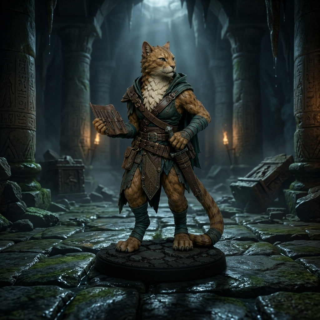 Nightpaw Tabaxi Rogue-Detailed Sculpt Miniature for RPG, Display & Collection