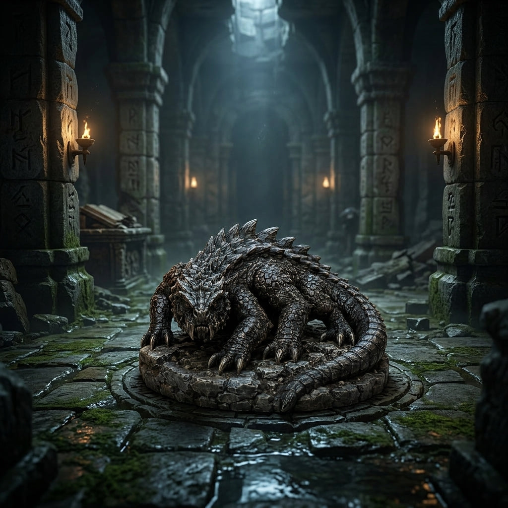 Nightscale Basilisk-Detailed Sculpt Miniature for RPG, Display & Collection