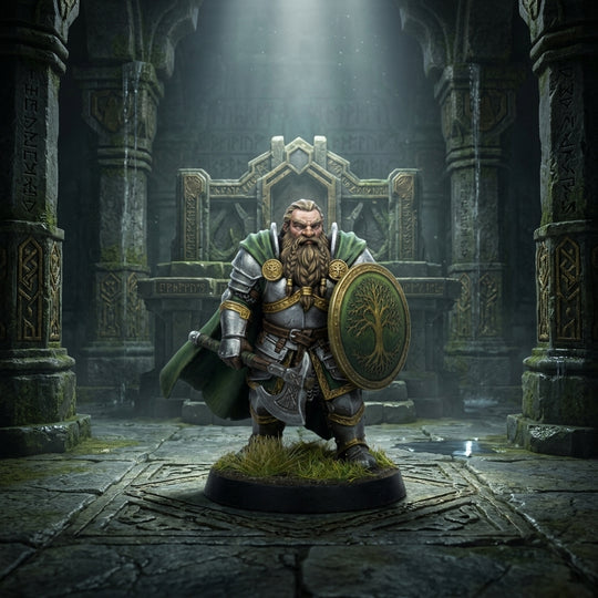 Oakshield Champion-Detailed Sculpt Miniature for RPG, Display & Collection