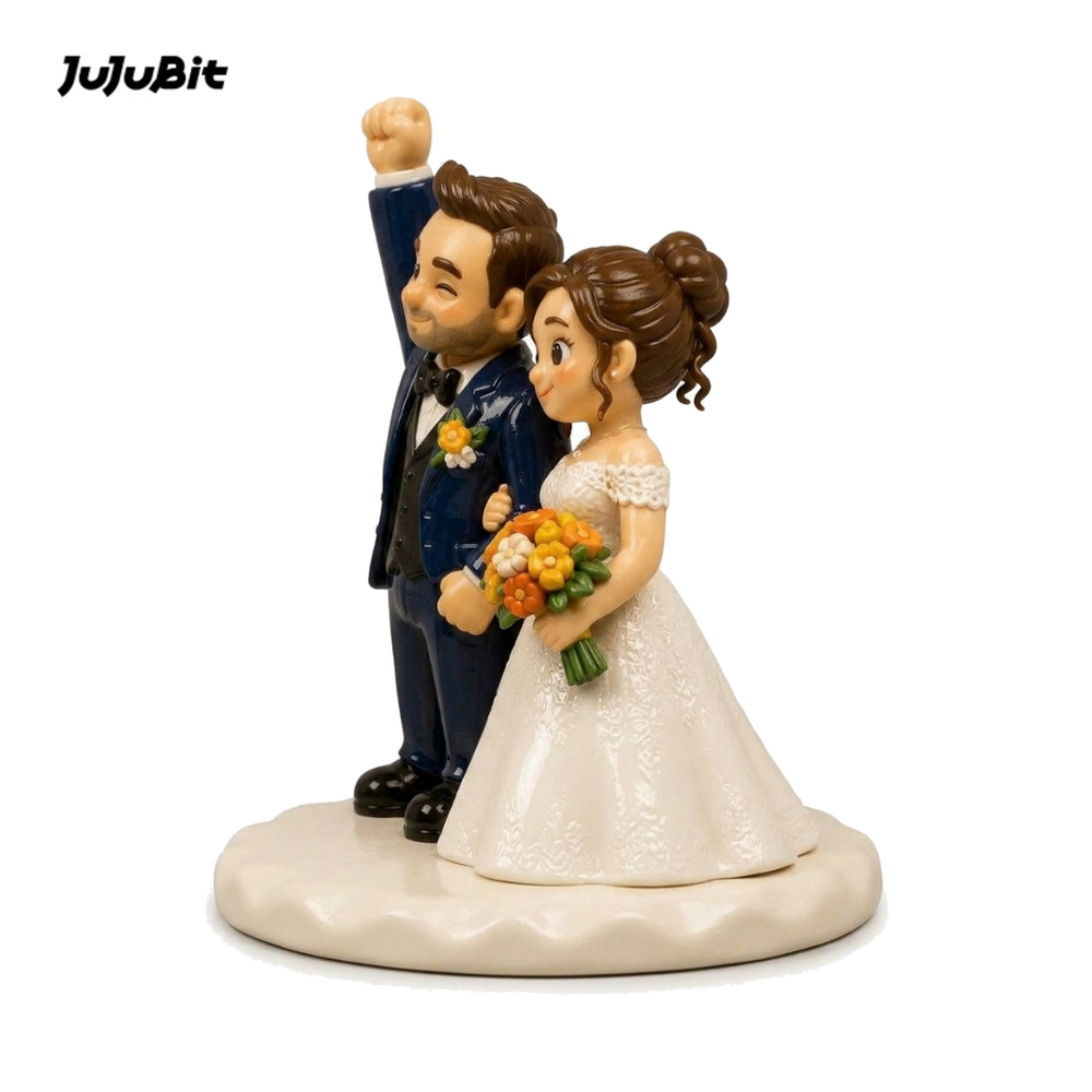Ringholder Figurine - Oddball Wedding Couple