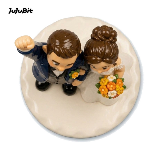 Ringholder Figurine - Oddball Wedding Couple