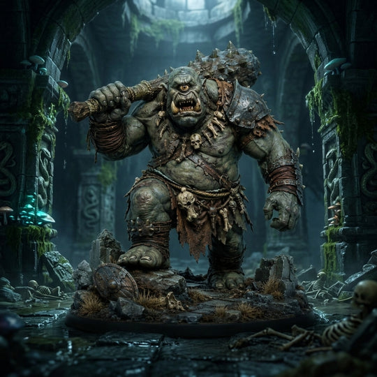 One-Eyed Bonecrusher Ogre-Detailed Sculpt Miniature for RPG, Display & Collection