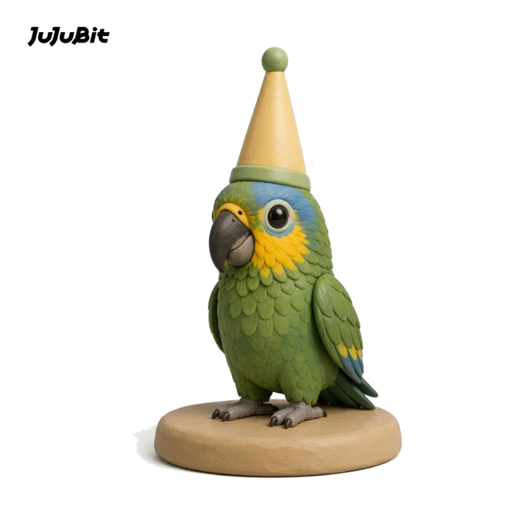 Ringholder Figurine - Party Parrot
