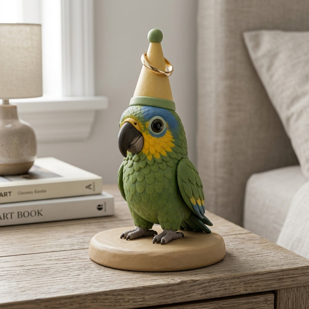Ringholder Figurine - Party Parrot