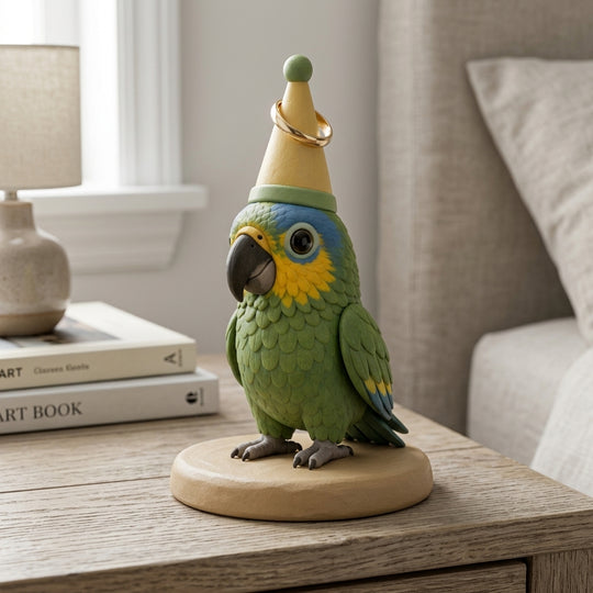 Ringholder Figurine - Party Parrot