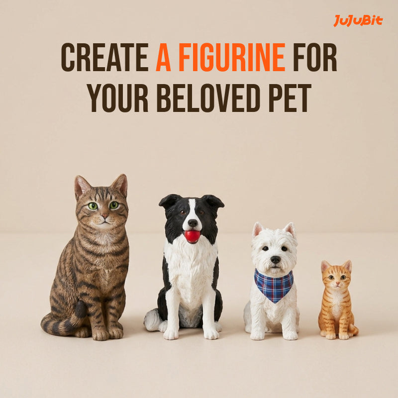 Personalized pet gift - custom 3D figurine of your beloved dog or cat