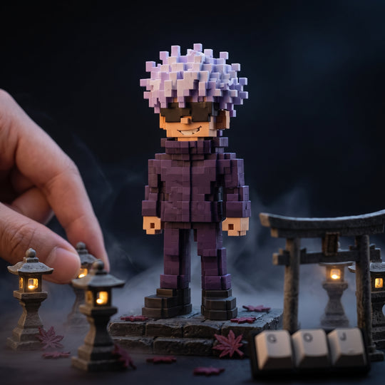 Pixel Style - Emerald Blade Warrior Block Figure