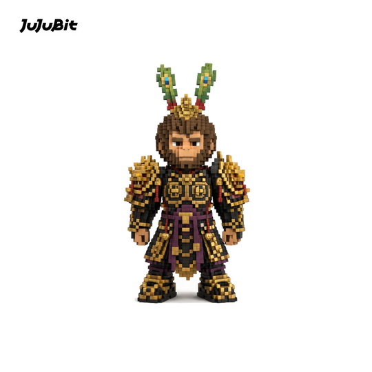 Pixel Style - Golden Ronin Warrior Block Figure