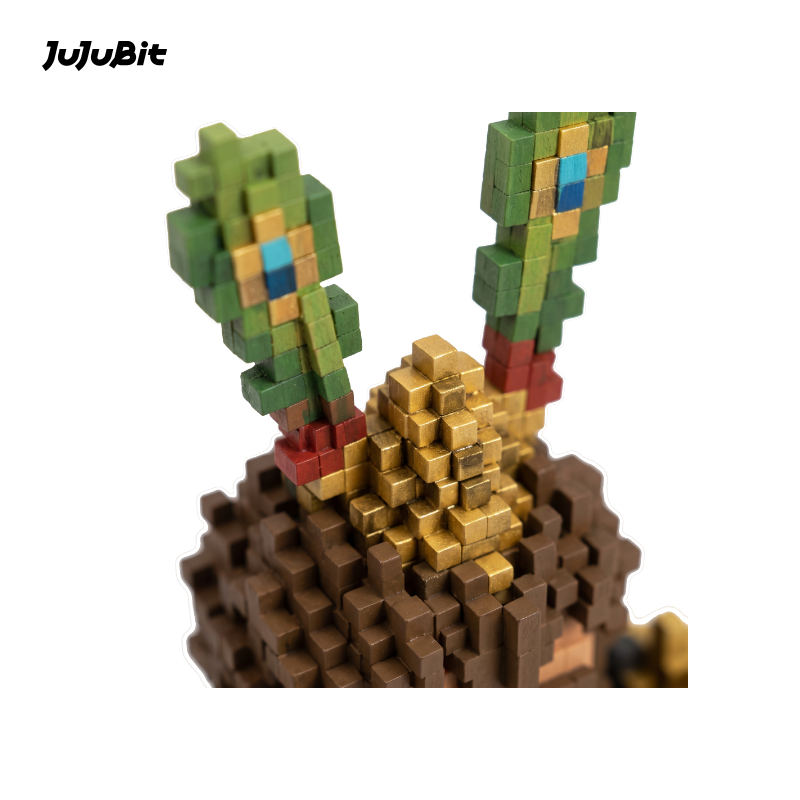 Pixel Style - Golden Ronin Warrior Block Figure