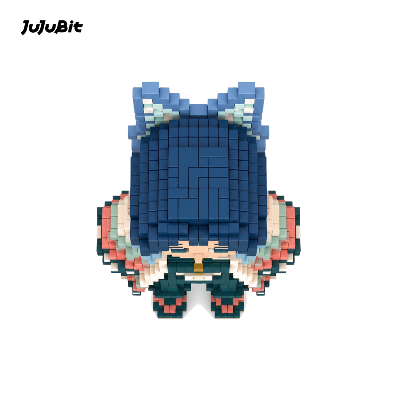 Pixel Style - Mystic Butterfly Warrior Block Figure