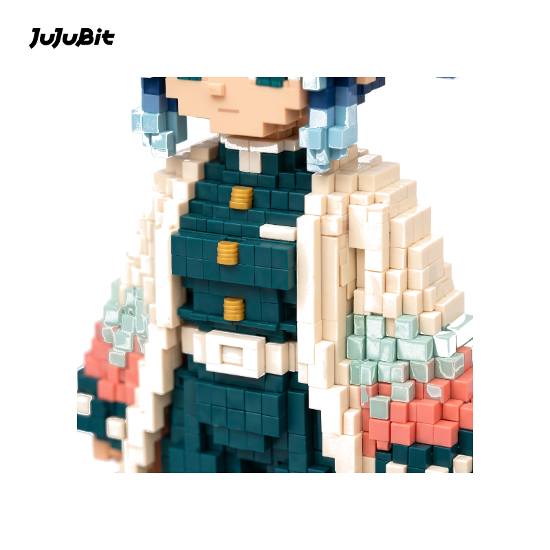 Pixel Style - Mystic Butterfly Warrior Block Figure
