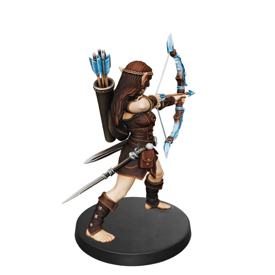 Emerald Huntress-Detailed Sculpt Miniature for RPG, Display & Collection