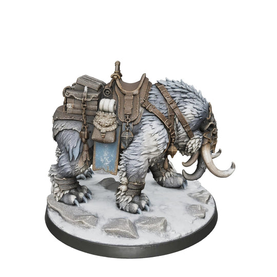 Frostback War Mammoth-Detailed Sculpt Miniature for RPG, Display & Collection