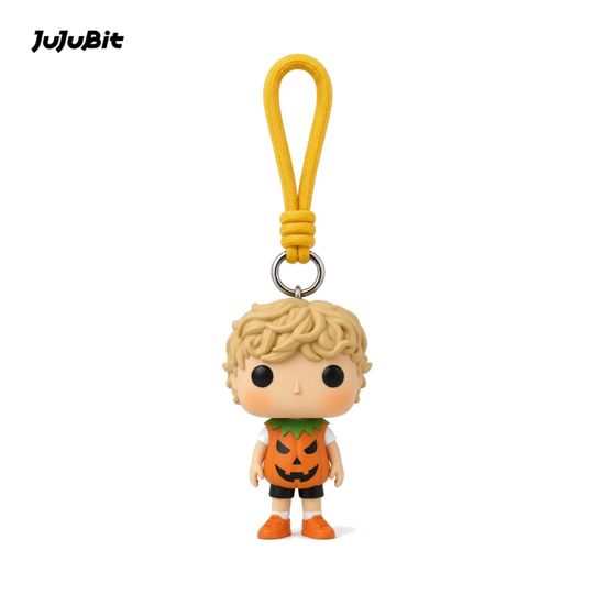Pumpkin Costume Keychain Figure