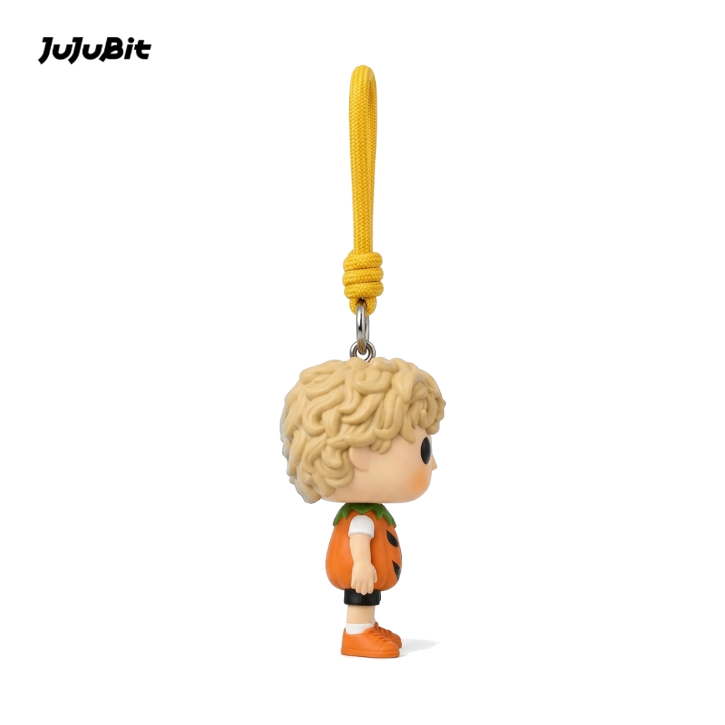 Pumpkin Costume Keychain Figure