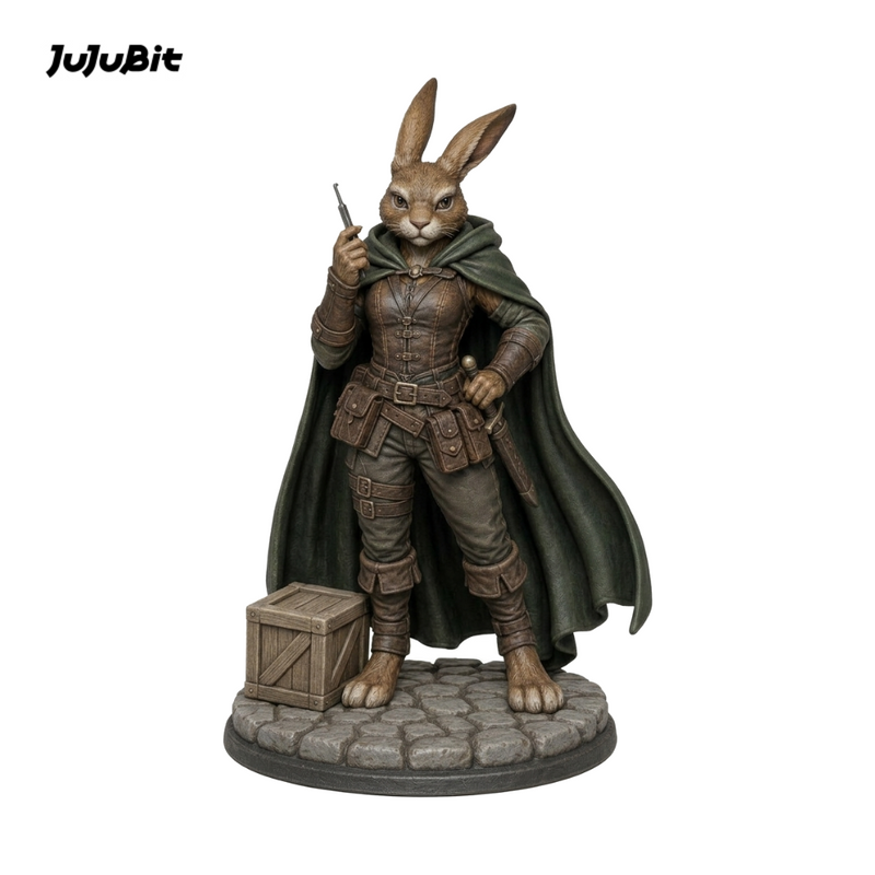 Quickstep Harengon Rogue-Detailed Sculpt Miniature for RPG, Display & Collection