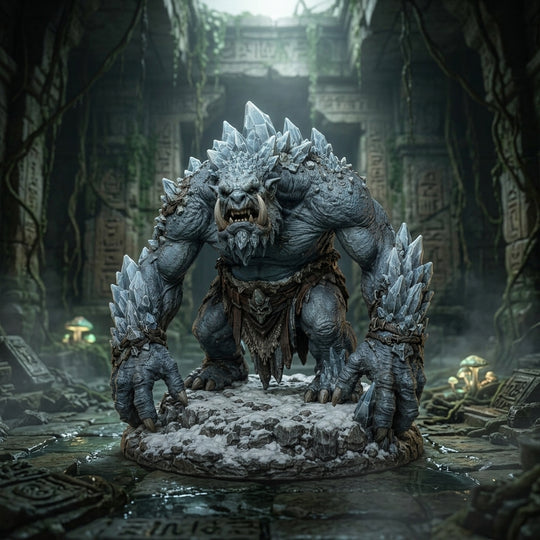 Rimefang Frost Troll-Detailed Sculpt Miniature for RPG, Display & Collection