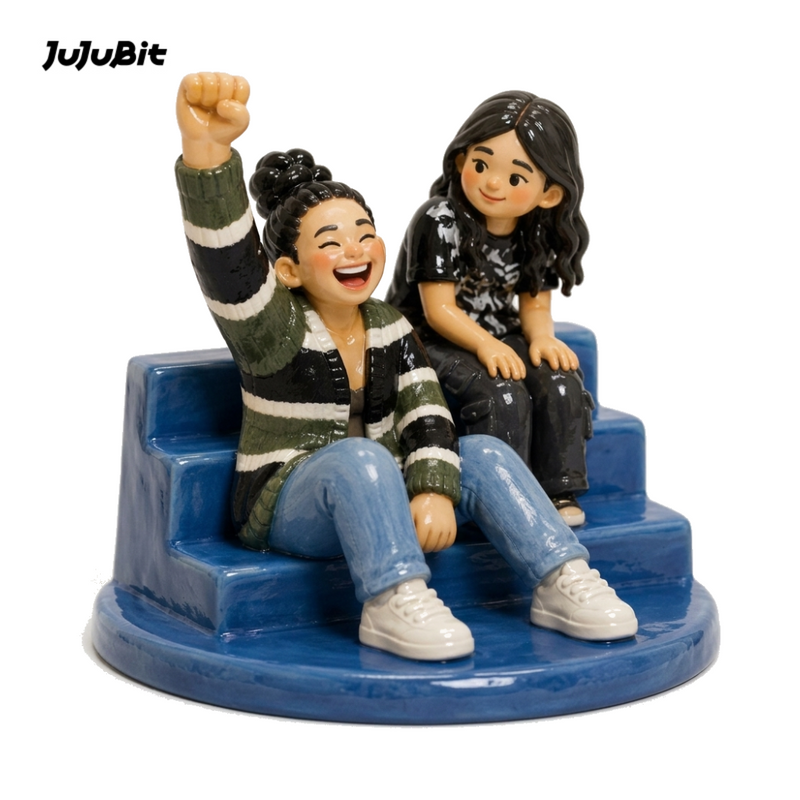 Ringholder Figurine - Friends on the Steps