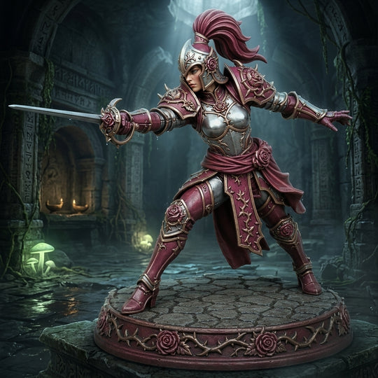 Rosethorne Duelist-Detailed Sculpt Miniature for RPG, Display & Collection