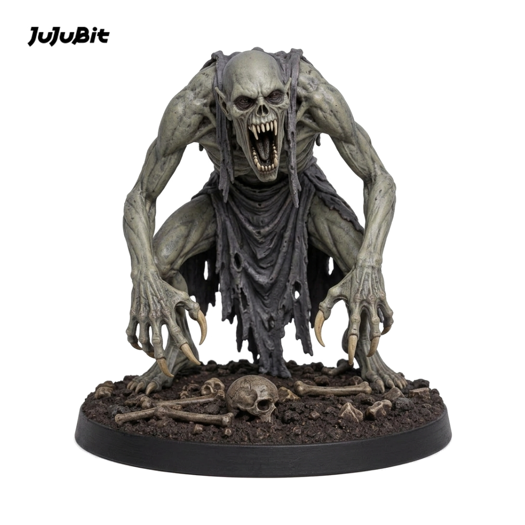 Side view of the ghoul miniature