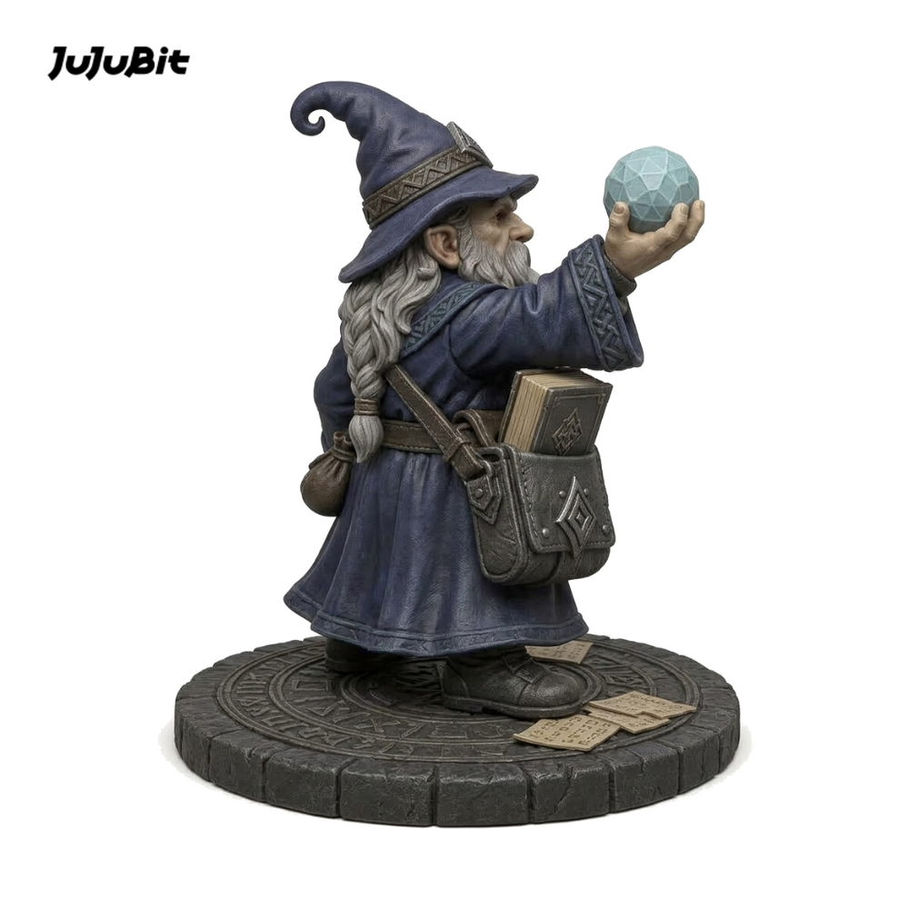 Runeglass Gnome Wizard-Detailed Sculpt Miniature for RPG, Display & Collection
