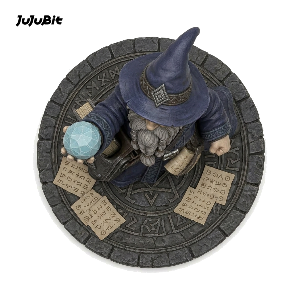 Runeglass Gnome Wizard-Detailed Sculpt Miniature for RPG, Display & Collection