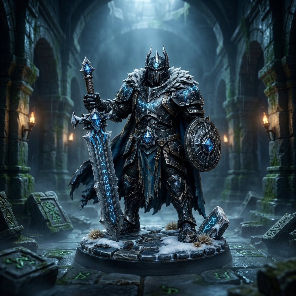Runeward Knight-Detailed Sculpt Miniature for RPG, Display & Collection
