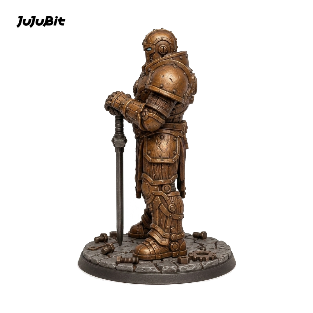 Rustvein Warforged Fighter-Detailed Sculpt Miniature for RPG, Display & Collection