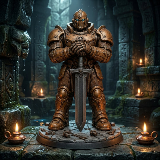 Rustvein Warforged Fighter-Detailed Sculpt Miniature for RPG, Display & Collection