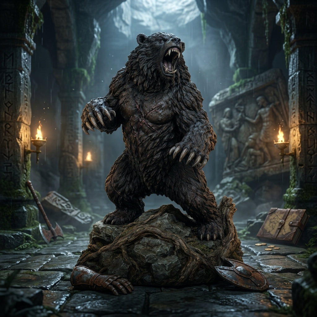 Sablemaw Dire Bear-Detailed Sculpt Miniature for RPG, Display & Collection