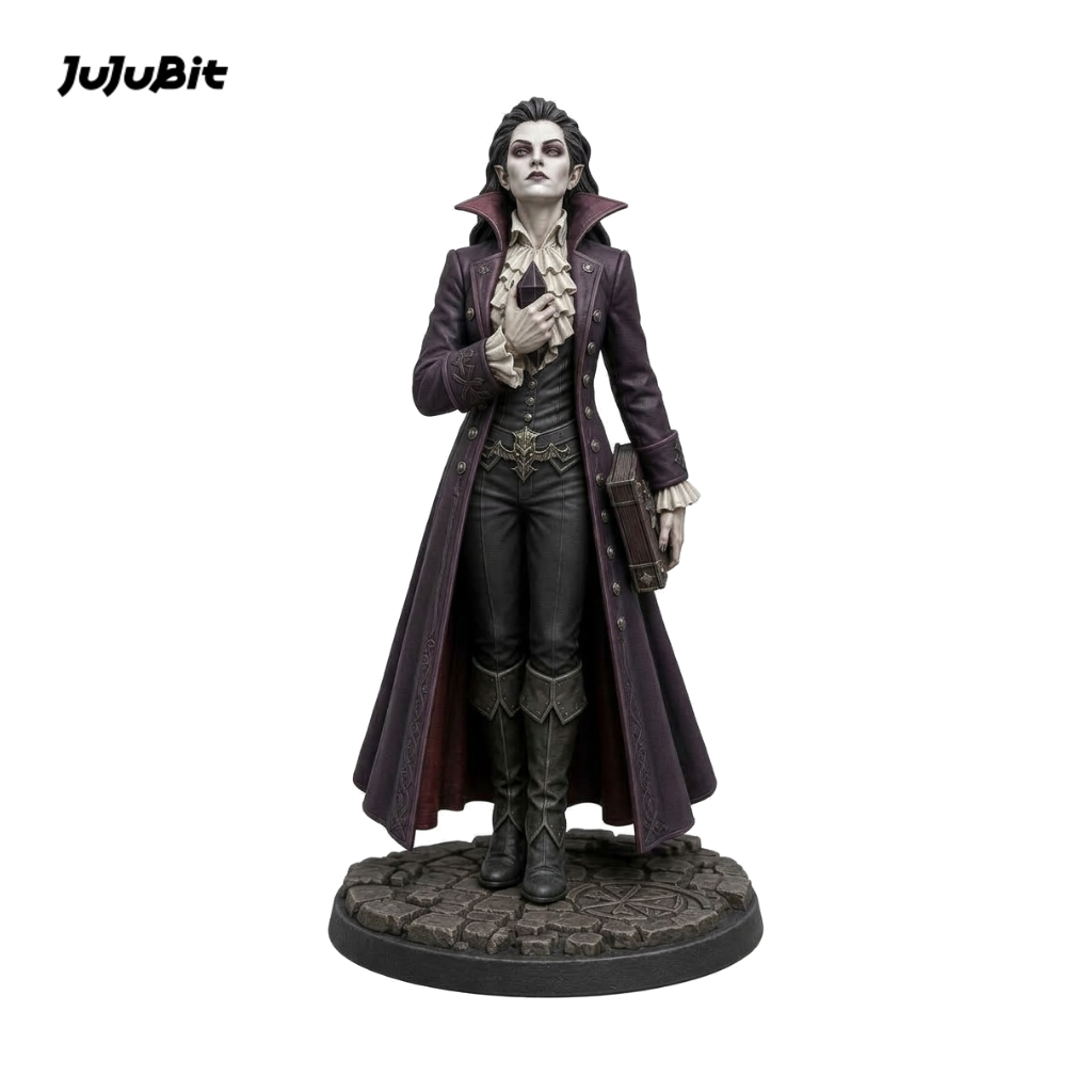 Sanguine Dhampir Sorcerer-Detailed Sculpt Miniature for RPG, Display & Collection