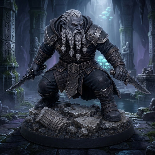 Shadowveil Duergar Assassin-Detailed Sculpt Miniature for RPG, Display &amp; Collection