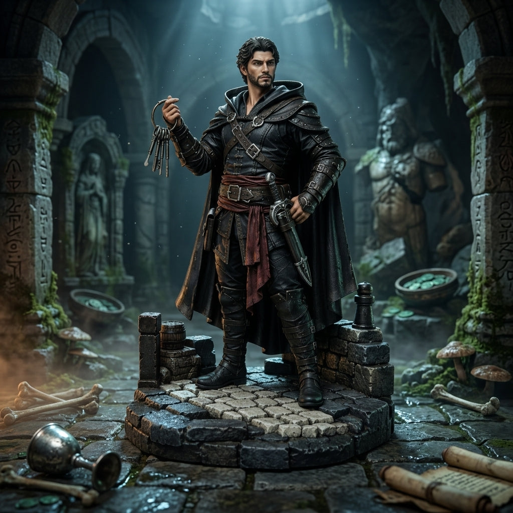Shadowvein Rogue-Detailed Sculpt Miniature for RPG, Display & Collection