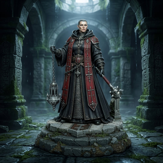 Silent Abbess-Detailed Sculpt Miniature for RPG, Display & Collection
