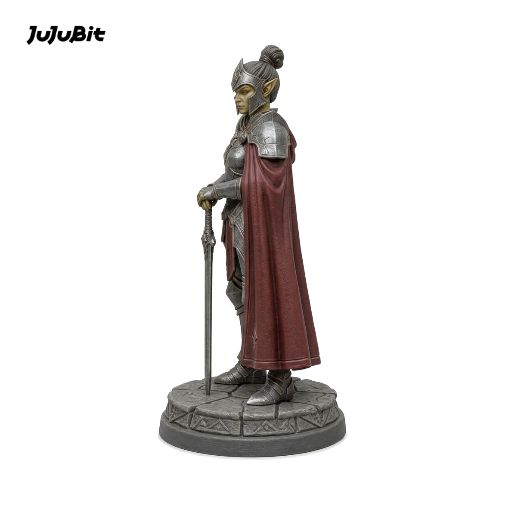 Silverblade Githyanki Knight-Detailed Sculpt Miniature for RPG, Display &amp; Collection