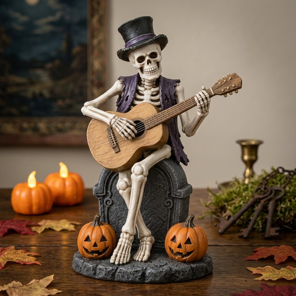Skeleton Guitarist-Detailed Sculpt Miniature for RPG, Display & Collection