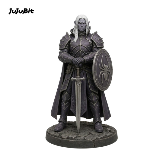 Spidercrest Drow Fighter-Detailed Sculpt Miniature for RPG, Display &amp; Collection