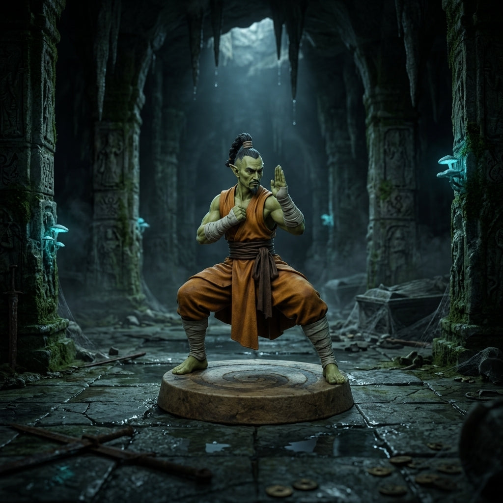 Stonefist Githzerai Monk-Detailed Sculpt Miniature for RPG, Display &amp; Collection