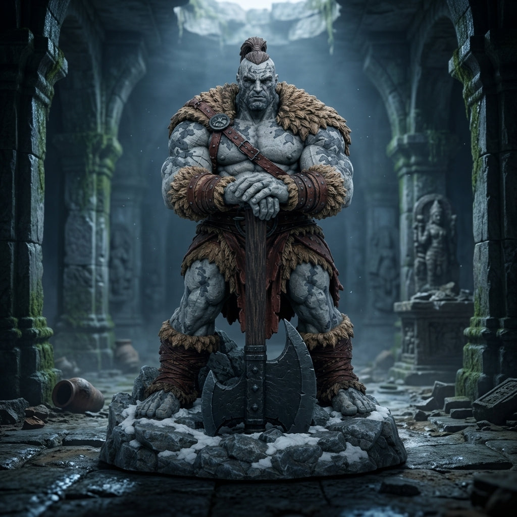Stoneheart Goliath Barbarian-Detailed Sculpt Miniature for RPG, Display & Collection