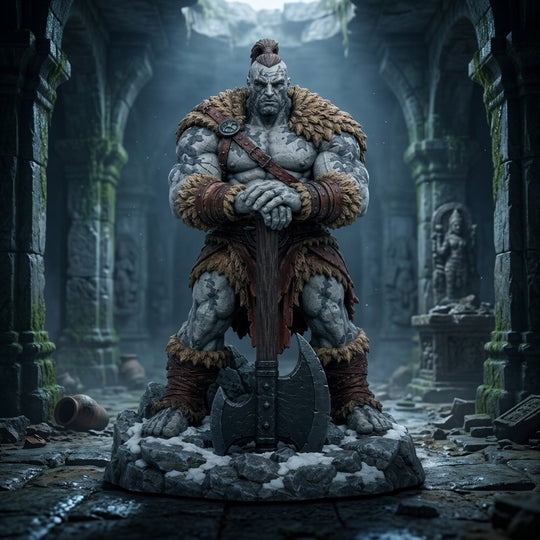 Stoneheart Goliath Barbarian-Detailed Sculpt Miniature for RPG, Display & Collection