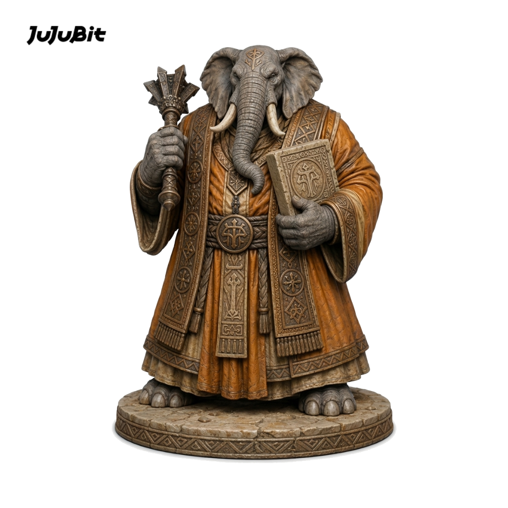 Stonetusk Loxodon Cleric-Detailed Sculpt Miniature for RPG, Display &amp; Collection