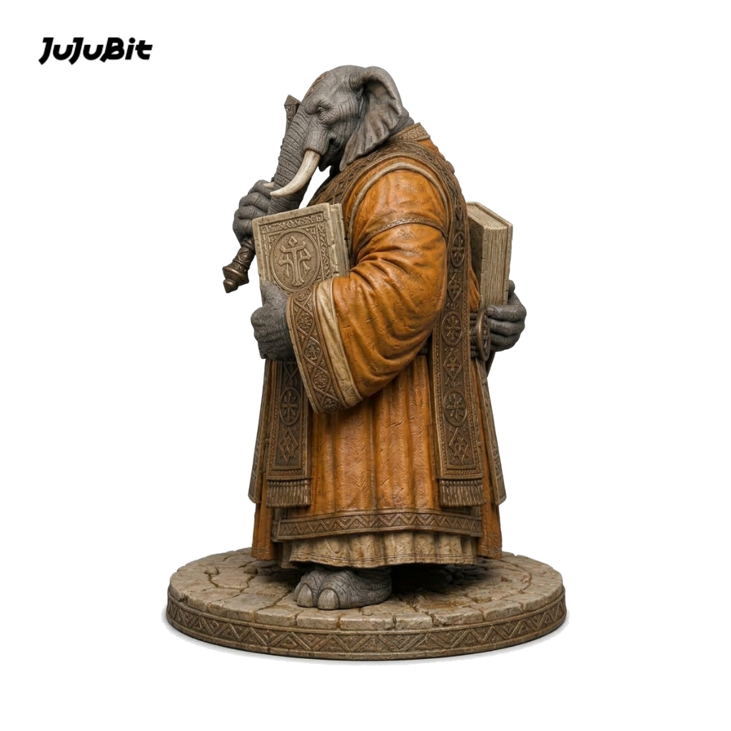 Stonetusk Loxodon Cleric-Detailed Sculpt Miniature for RPG, Display &amp; Collection