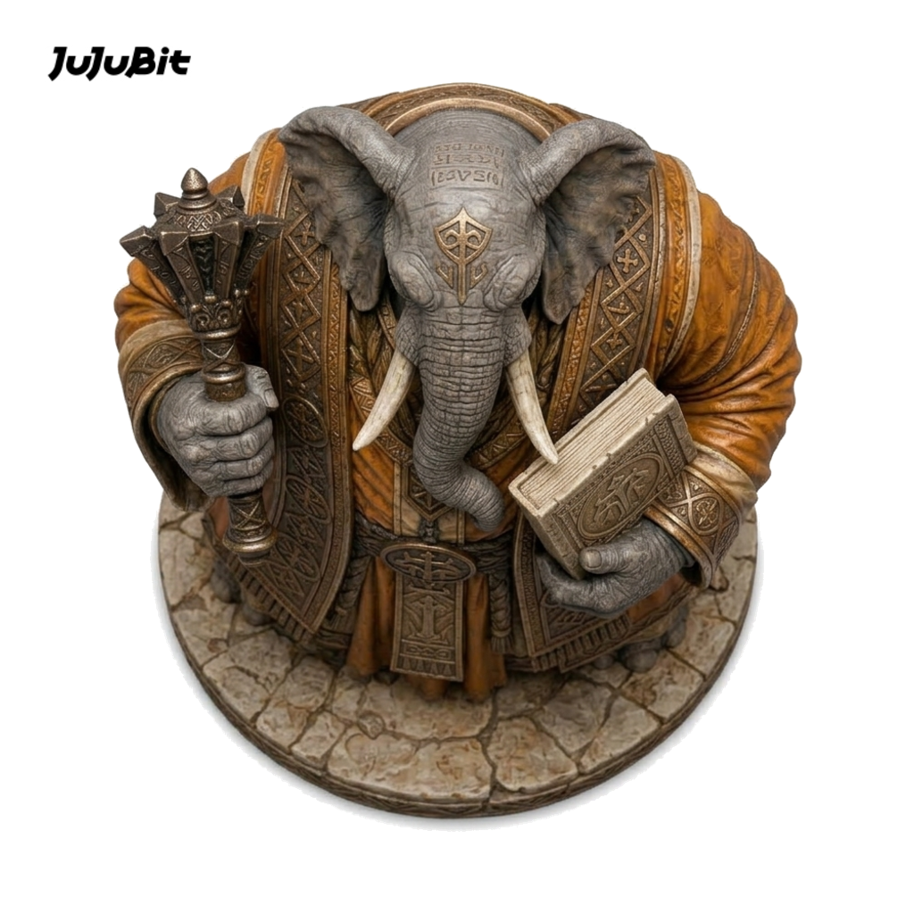 Stonetusk Loxodon Cleric-Detailed Sculpt Miniature for RPG, Display &amp; Collection